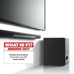 获奖信息：s36沙龙会搭载DTS Virtual:X?技术的新款回音壁YAS-207 荣获What Hi-Fi?五星好评